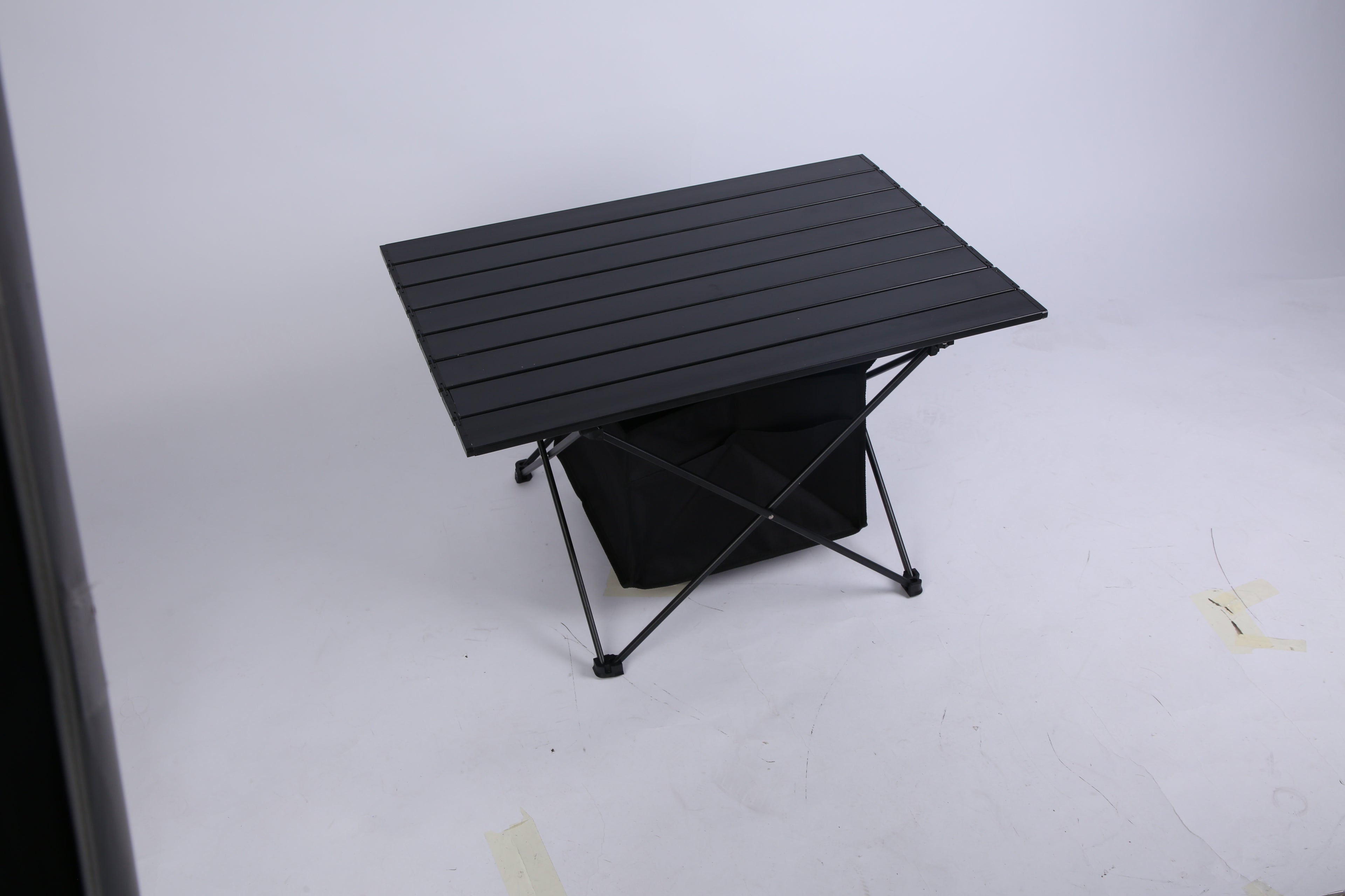 1Pc Foldable Camping Table With Storage Basket Rustproof Portable Aluminum Alloy Roll-Up Camping Table With Carrying Bag For Camping Hiking BBQ Picnic Fishing Fedex Shipping