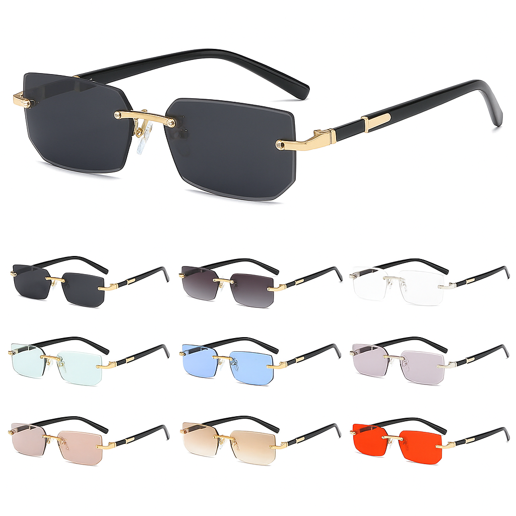 স্টাইলিশ, হালকা ও আকর্ষণীয় ডিজাইনের Rimless Rectangle Sunglasses এখন বাংলাদেশে! পুরুষ ও নারী উভয়ের জন্য উপযুক্ত এই সানগ্লাসটি আপনার লুককে করবে আরও প্রিমিয়াম ও ট্রেন্ডি।