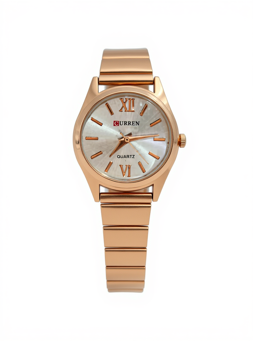 Curren Quartz Analog Rose Gold Metal (Stainless Steel) Watch