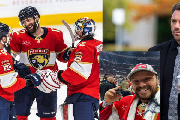 a collage of hockey