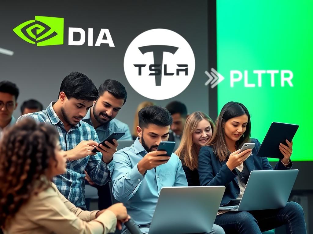 NVDA, TSLA, PLTR Dominate as Retail Investors Trade Record Volumes: A Market in Motion